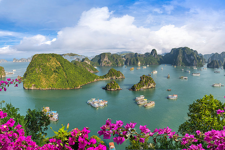 Malerische Landschaft in der Halong Bucht, Vietnam