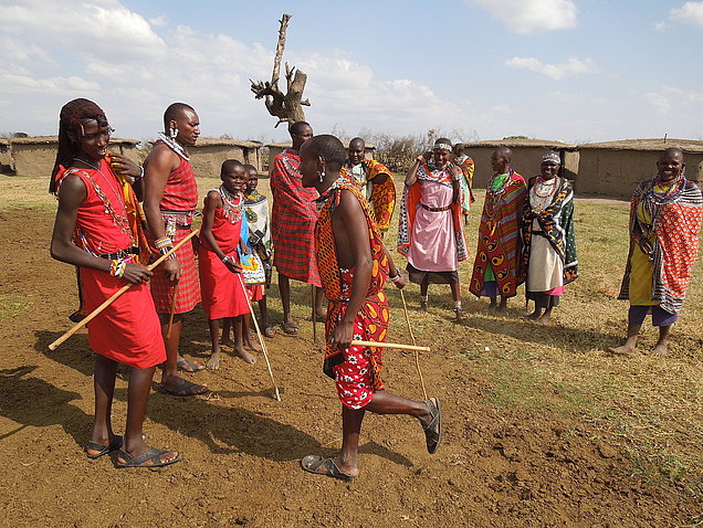 Kenia, Masai Mara, Halbnomaden